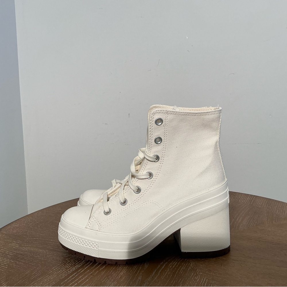 Converse Women's White High-Top Platform Sneakers - Picture 8 of 8